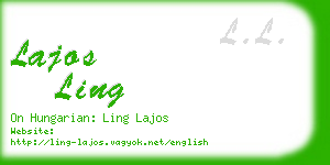 lajos ling business card
